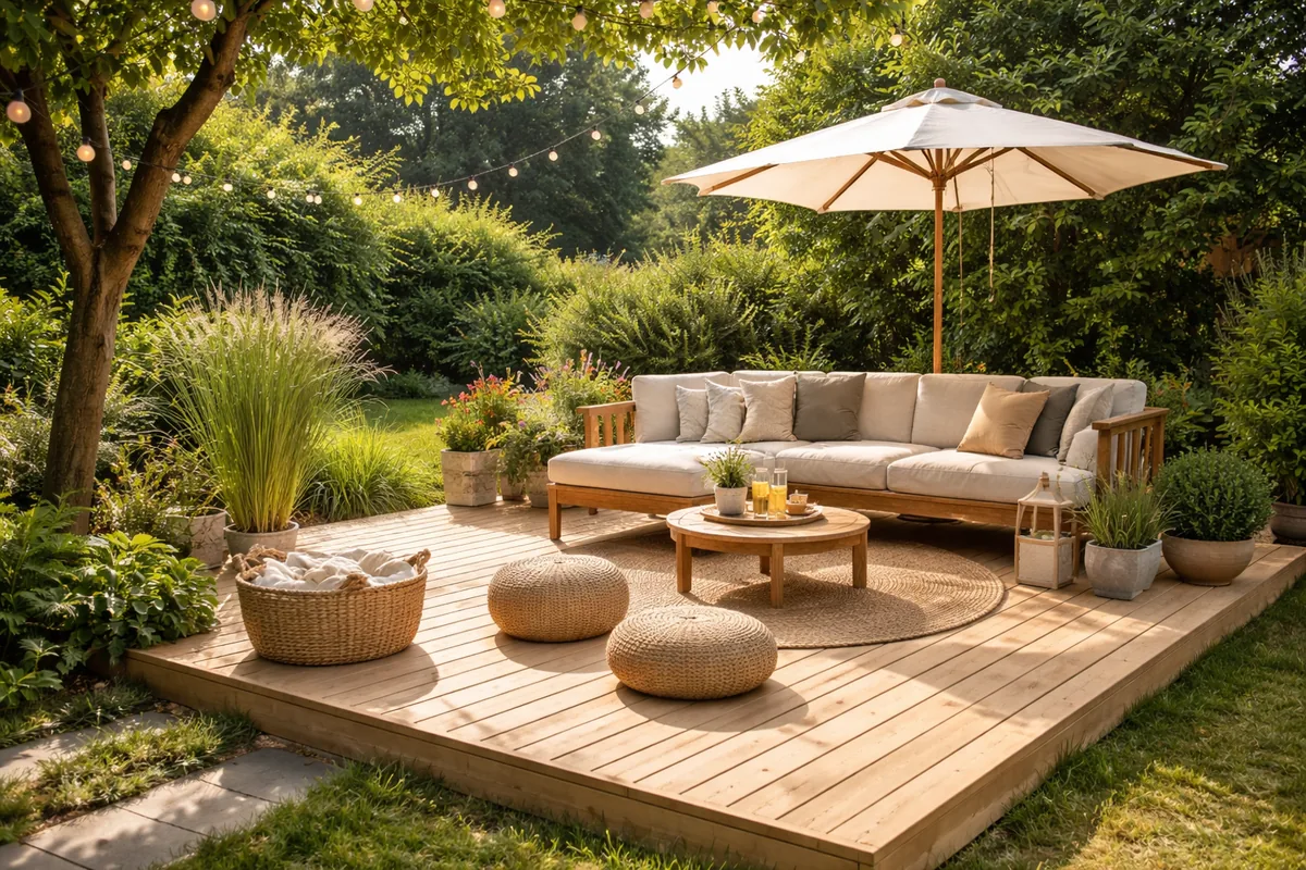 Comment créer une terrasse en bois pas cher dans son jardin